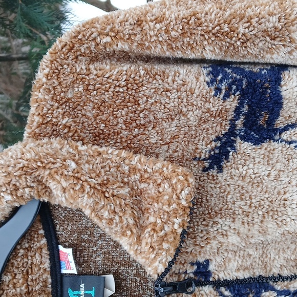 Mazmania Horse Fleece Jacket Sz L Sherpa Western Cowgirl - Picture 6 of 15